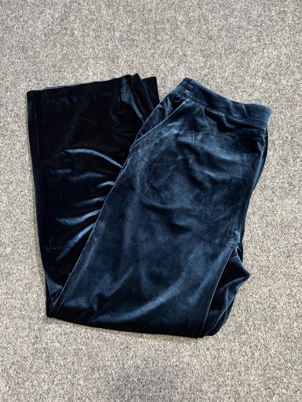 NWT Blank NYC Women's Eclipse  Blue Velvet Wide Leg Pants Sz L